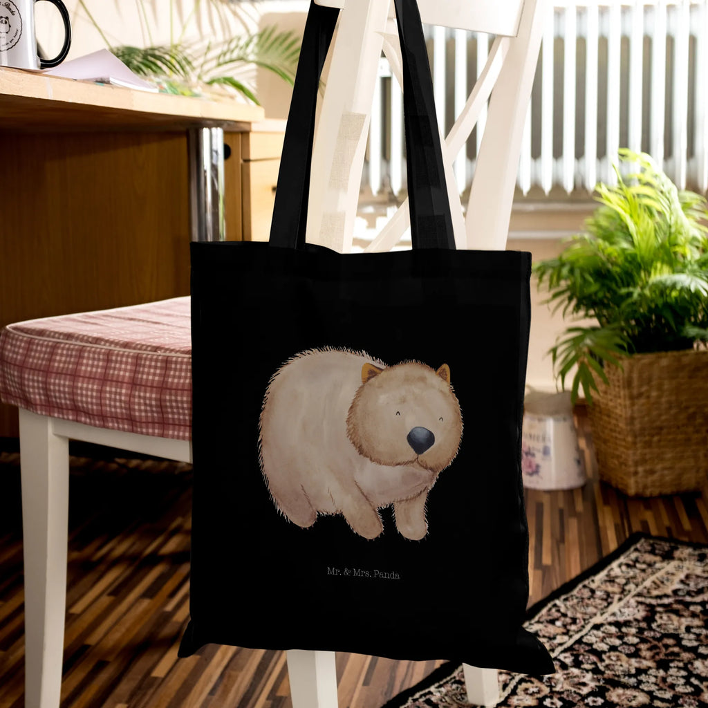 Tote bag Wombat cotton bag, jute bag, pouch, bag, Carrier bag, shopper, shoulder bag, cloth bag, shopping bag, small animals, cute, funny, cute animal motives, hand drawn, small world, funny sayings, good mood, happy, gifts, gift ideas, special gifts, animal lover, card, life is beautiful, Wombat, Australia, motivation, saying