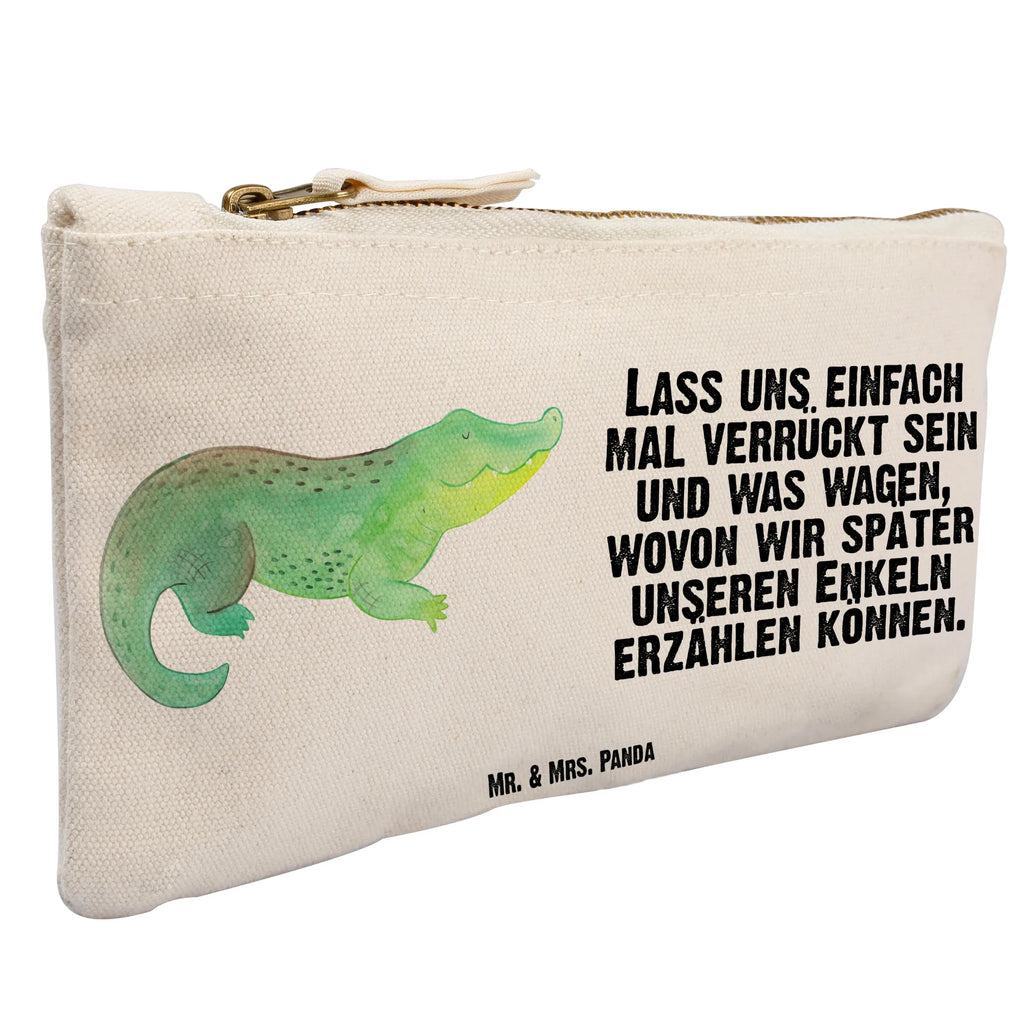 torebka na makijaż Krokodyl toiletry bag, Federmappe, Waschtasche, Schminktäschchen, beauty case, utensilientasche, Schminktasche, Stiftemäppchen, Kosmetiktasche, aufbewahrungstasche, pencil case, Kulturbeutel, Etui, Schminkbeutel, Kosmetikbeutel, Schlampermäppchen, beauty tasche, Mäppchen, pinsel tasche, Kulturtasche, kosmetiktäschchen, Waschbeutel, aufbewahrungsbeutel, Meerestiere, Urlaub, Meer, Reiselust, Krokodile, Abenteuerlust, Beste Freundin, Spontan sein, Lieblingsmensch, Freundin, Verrückt sein, Krokodil