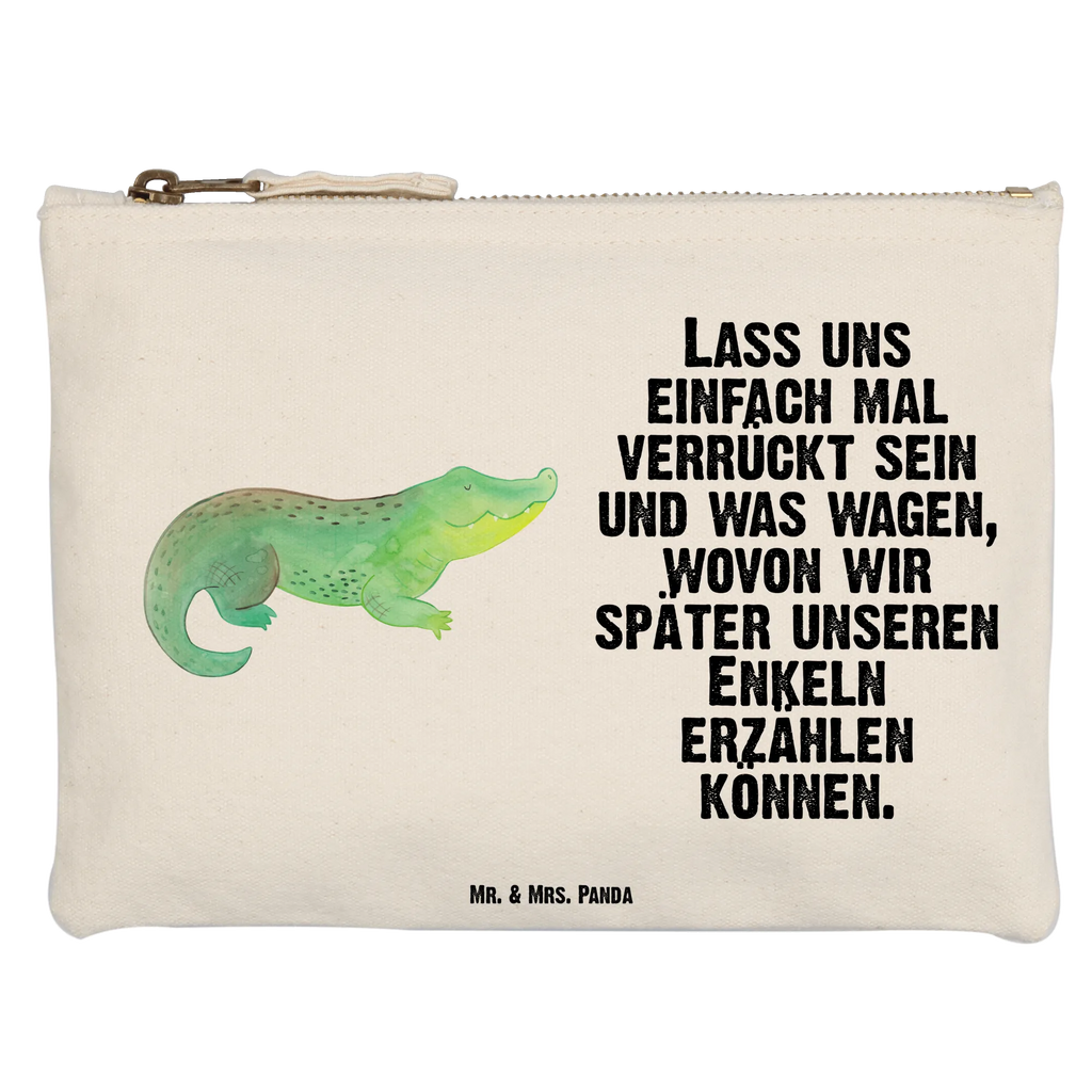 torebka na makijaż Krokodyl toiletry bag, Federmappe, Waschtasche, Schminktäschchen, beauty case, utensilientasche, Schminktasche, Stiftemäppchen, Kosmetiktasche, aufbewahrungstasche, pencil case, Kulturbeutel, Etui, Schminkbeutel, Kosmetikbeutel, Schlampermäppchen, beauty tasche, Mäppchen, pinsel tasche, Kulturtasche, kosmetiktäschchen, Waschbeutel, aufbewahrungsbeutel, Meerestiere, Urlaub, Meer, Reiselust, Krokodile, Abenteuerlust, Beste Freundin, Spontan sein, Lieblingsmensch, Freundin, Verrückt sein, Krokodil