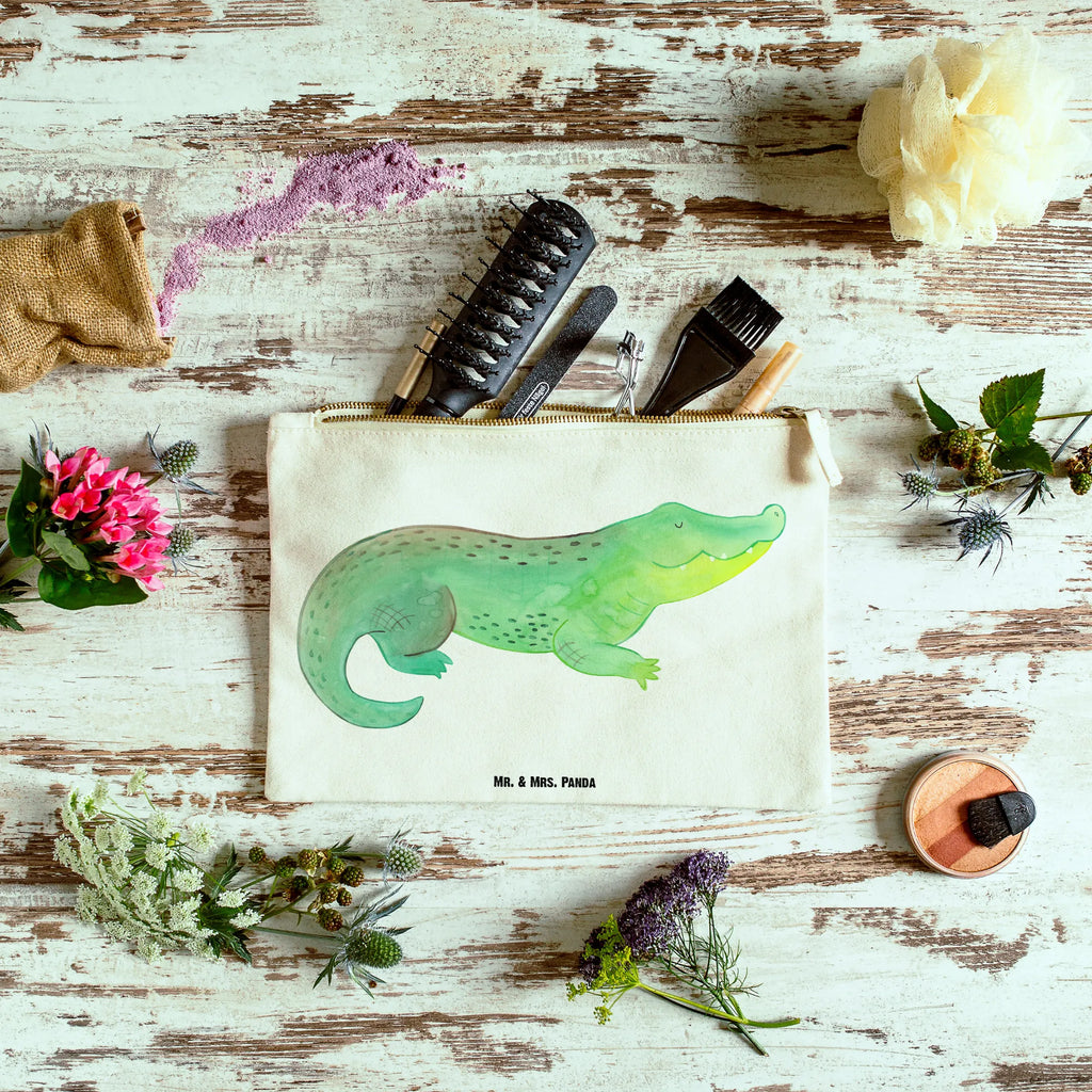 torebka na makijaż Krokodyl toiletry bag, Federmappe, Waschtasche, Schminktäschchen, beauty case, utensilientasche, Schminktasche, Stiftemäppchen, Kosmetiktasche, aufbewahrungstasche, pencil case, Kulturbeutel, Etui, Schminkbeutel, Kosmetikbeutel, Schlampermäppchen, beauty tasche, Mäppchen, pinsel tasche, Kulturtasche, kosmetiktäschchen, Waschbeutel, aufbewahrungsbeutel, Meerestiere, Urlaub, Meer, Reiselust, Krokodile, Abenteuerlust, Beste Freundin, Spontan sein, Lieblingsmensch, Freundin, Verrückt sein, Krokodil