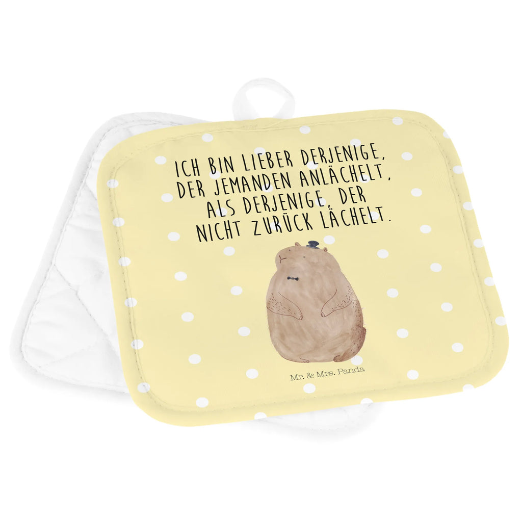 2er Set Topflappen  Murmeltier Topflappen Set, Topflappen 2er Set, Topfhandschuhe, 2er Set Topflappen, Topfuntersetzer, Topflappen, topfhalter, Topflappenset, Tiermotive, Gute Laune, Lustige Sprüche, Tiere, Knigge, Murmeltier, Freundlichkeit, Anstand, Respekt, Fröhlichkeit