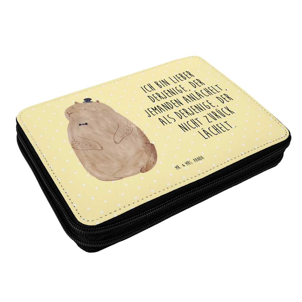 Leather folder Groundhog enrolment, pencil case, pupil, child, pen roll, school, primary school, motif, pencil bag, gift, small animals, cute, funny, cute animal motives, hand drawn, small world, funny sayings, good mood, happy, gifts, gift ideas, special gifts, animal lover, card, etiquette, friendliness, respect, decency, Groundhog, cheerfulness