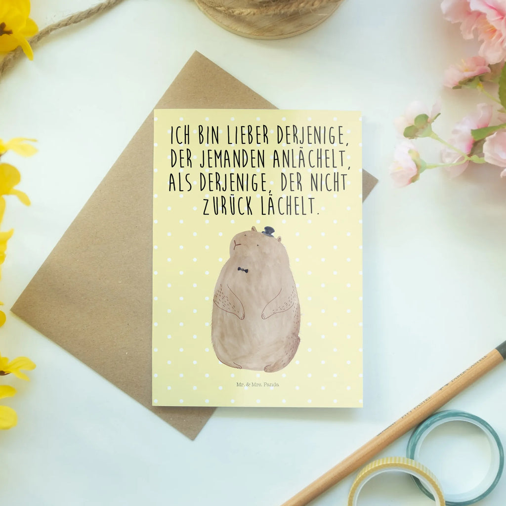 Greetings card Groundhog birthday card, greeting card, wedding card, invitation card, folding card, small animals, cute, funny, cute animal motives, hand drawn, small world, funny sayings, good mood, happy, gifts, gift ideas, special gifts, animal lover, card, respect, Groundhog, cheerfulness, decency, friendliness, etiquette