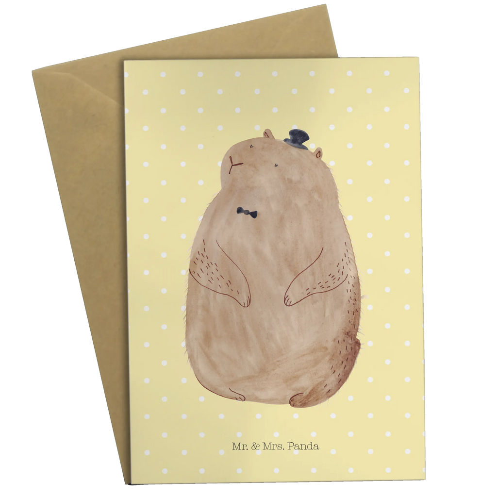 Greetings card Groundhog birthday card, greeting card, wedding card, invitation card, folding card, small animals, cute, funny, cute animal motives, hand drawn, small world, funny sayings, good mood, happy, gifts, gift ideas, special gifts, animal lover, card, respect, Groundhog, cheerfulness, decency, friendliness, etiquette