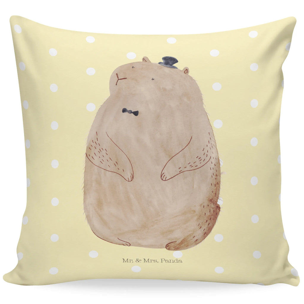 Cushion Groundhog bed, Pillow, sofa, soft, settee, cushion, 40x40, fluffy, couch, pillow case, 40 x 40, pillows, bedroom, pad, small animals, cute, funny, cute animal motives, hand drawn, small world, funny sayings, good mood, happy, gifts, gift ideas, special gifts, animal lover, card, etiquette, friendliness, decency, cheerfulness, Groundhog, respect