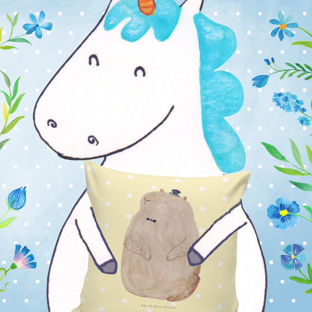 Cushion Groundhog bed, Pillow, sofa, soft, settee, cushion, 40x40, fluffy, couch, pillow case, 40 x 40, pillows, bedroom, pad, small animals, cute, funny, cute animal motives, hand drawn, small world, funny sayings, good mood, happy, gifts, gift ideas, special gifts, animal lover, card, etiquette, friendliness, decency, cheerfulness, Groundhog, respect