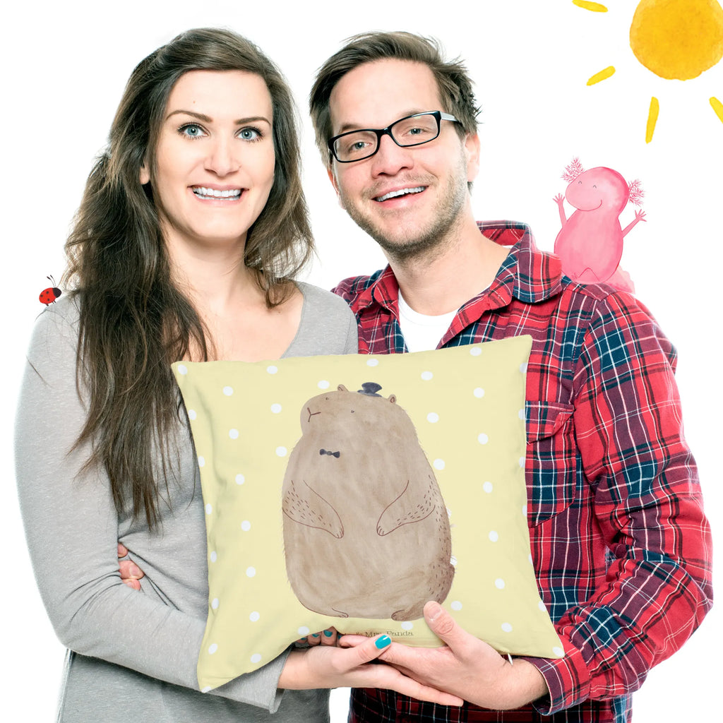 Cushion Groundhog bed, Pillow, sofa, soft, settee, cushion, 40x40, fluffy, couch, pillow case, 40 x 40, pillows, bedroom, pad, small animals, cute, funny, cute animal motives, hand drawn, small world, funny sayings, good mood, happy, gifts, gift ideas, special gifts, animal lover, card, etiquette, friendliness, decency, cheerfulness, Groundhog, respect