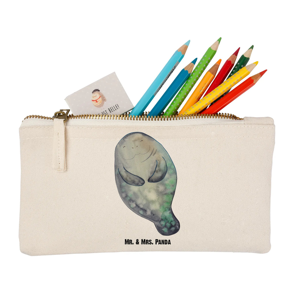torebka na makijaż morska krowa Szczęśliwy Schminktäschchen, Mäppchen, Kosmetikbeutel, Schminkbeutel, Schminktasche, pencil case, Etui, aufbewahrungstasche, beauty tasche, utensilientasche, Waschbeutel, Kulturtasche, aufbewahrungsbeutel, toiletry bag, Waschtasche, Kulturbeutel, Kosmetiktasche, Schlampermäppchen, Stiftemäppchen, Federmappe, pinsel tasche, kosmetiktäschchen, beauty case, Urlaub, Meer, Meerestiere, Seekühe, Respekt, Freundin, Seekuh, Neustart, Zufrieden, Neuanfang, Achtsamkeit, Selbstliebe, Liebeskummer