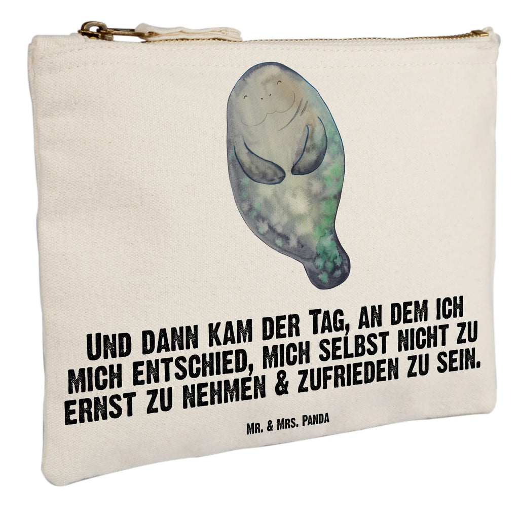 torebka na makijaż morska krowa Szczęśliwy Schminktäschchen, Mäppchen, Kosmetikbeutel, Schminkbeutel, Schminktasche, pencil case, Etui, aufbewahrungstasche, beauty tasche, utensilientasche, Waschbeutel, Kulturtasche, aufbewahrungsbeutel, toiletry bag, Waschtasche, Kulturbeutel, Kosmetiktasche, Schlampermäppchen, Stiftemäppchen, Federmappe, pinsel tasche, kosmetiktäschchen, beauty case, Urlaub, Meer, Meerestiere, Seekühe, Respekt, Freundin, Seekuh, Neustart, Zufrieden, Neuanfang, Achtsamkeit, Selbstliebe, Liebeskummer