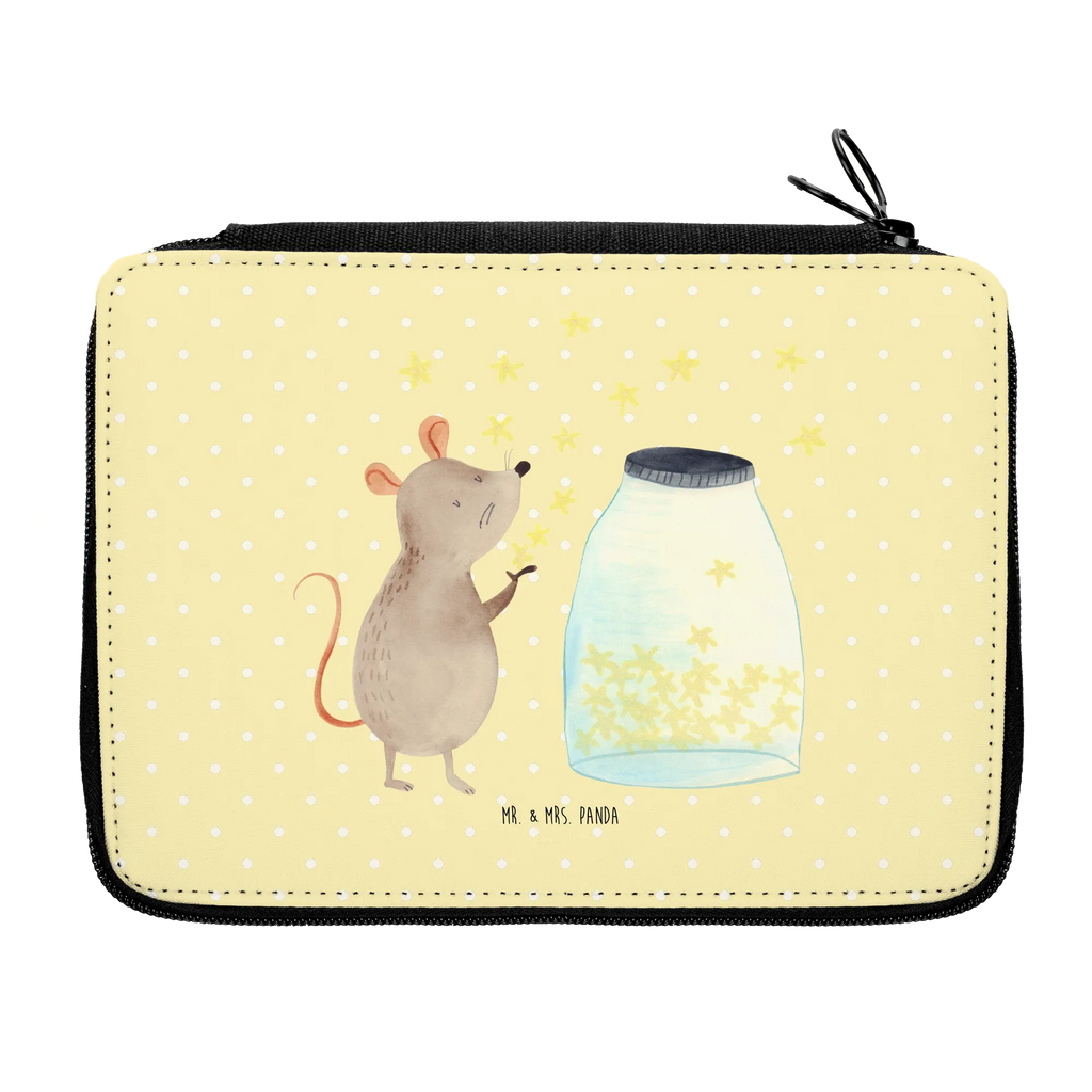 Leather folder Mouse Stars pen roll, primary school, child, school, motif, pencil bag, pupil, pencil case, enrolment, gift, small animals, cute, funny, cute animal motives, hand drawn, small world, funny sayings, good mood, happy, gifts, gift ideas, special gifts, animal lover, card, child birthday, dreams, birth, hope, stars, pregnancy, Mouse, birthday, baptism, baptism gift, wish, first child