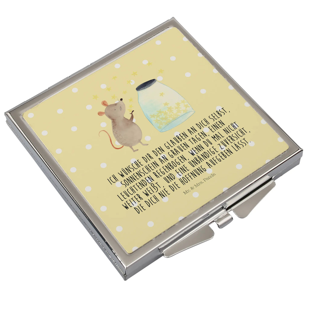Handbag mirror Mouse Stars make-up mirror, silver, handbag, make up, mirror, square, small animals, cute, funny, cute animal motives, hand drawn, small world, funny sayings, good mood, happy, gifts, gift ideas, special gifts, animal lover, card, dreams, wish, child birthday, first child, Mouse, baptism gift, pregnancy, child, birthday, baptism, hope, stars, birth