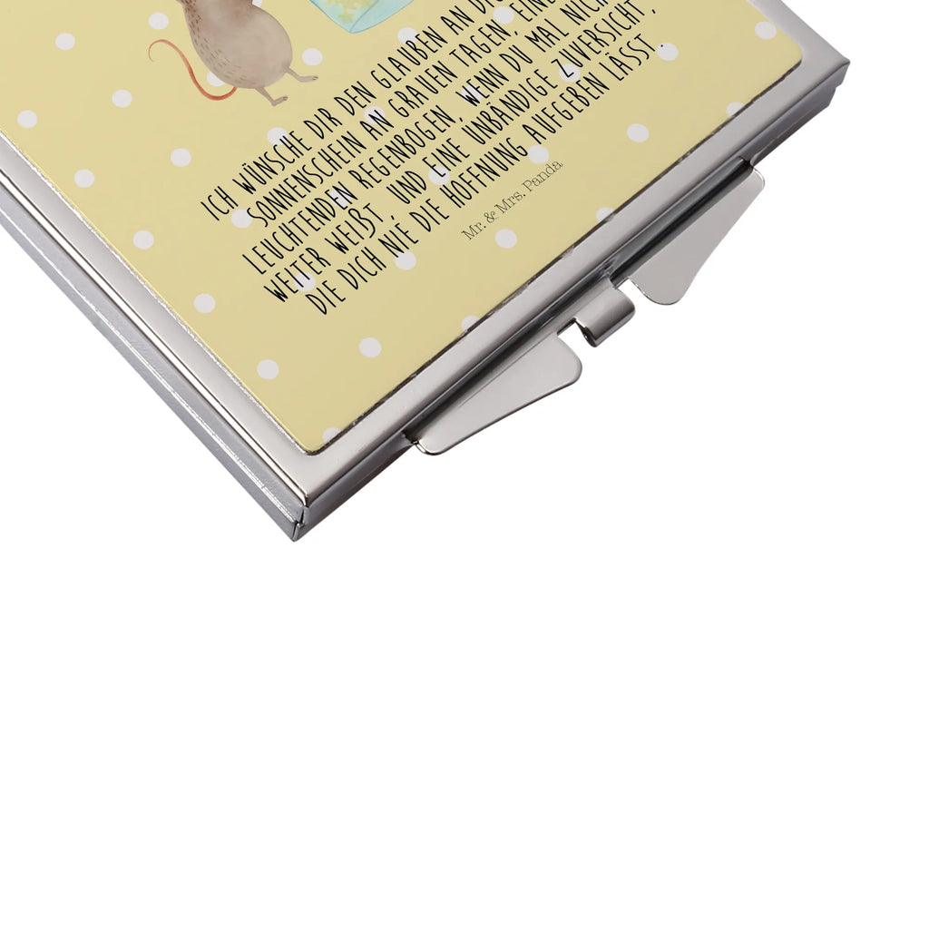 Handbag mirror Mouse Stars make-up mirror, silver, handbag, make up, mirror, square, small animals, cute, funny, cute animal motives, hand drawn, small world, funny sayings, good mood, happy, gifts, gift ideas, special gifts, animal lover, card, dreams, wish, child birthday, first child, Mouse, baptism gift, pregnancy, child, birthday, baptism, hope, stars, birth