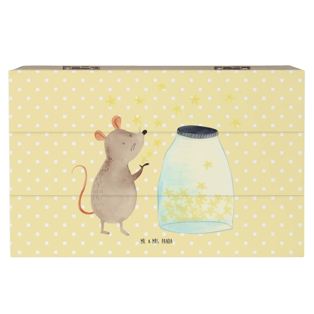 Holzkiste Maus Sterne Aufbewahrungsbox, Geschenkdose, XXL, Erinnerungsbox, Geschenkbox, Schatzkiste, Truhe, Dekokiste, Erinnerungskiste, Holzkiste, Schatulle, Kiste, Tiermotive, Gute Laune, lustige Sprüche, Tiere, Geburtstag, Träume, Schwangerschaft, Geburt, Taufgeschenk, Hoffnung, Wunsch, Kind, Kindergeburtstag, erstes Kind, Maus, Taufe, Sterne