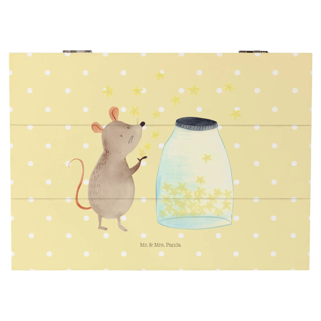 Holzkiste Maus Sterne Aufbewahrungsbox, Geschenkdose, XXL, Erinnerungsbox, Geschenkbox, Schatzkiste, Truhe, Dekokiste, Erinnerungskiste, Holzkiste, Schatulle, Kiste, Tiermotive, Gute Laune, lustige Sprüche, Tiere, Geburtstag, Träume, Schwangerschaft, Geburt, Taufgeschenk, Hoffnung, Wunsch, Kind, Kindergeburtstag, erstes Kind, Maus, Taufe, Sterne