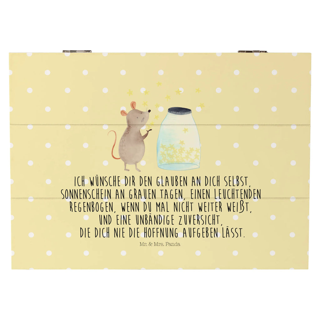 Holzkiste Maus Sterne Aufbewahrungsbox, Geschenkdose, XXL, Erinnerungsbox, Geschenkbox, Schatzkiste, Truhe, Dekokiste, Erinnerungskiste, Holzkiste, Schatulle, Kiste, Tiermotive, Gute Laune, lustige Sprüche, Tiere, Geburtstag, Träume, Schwangerschaft, Geburt, Taufgeschenk, Hoffnung, Wunsch, Kind, Kindergeburtstag, erstes Kind, Maus, Taufe, Sterne