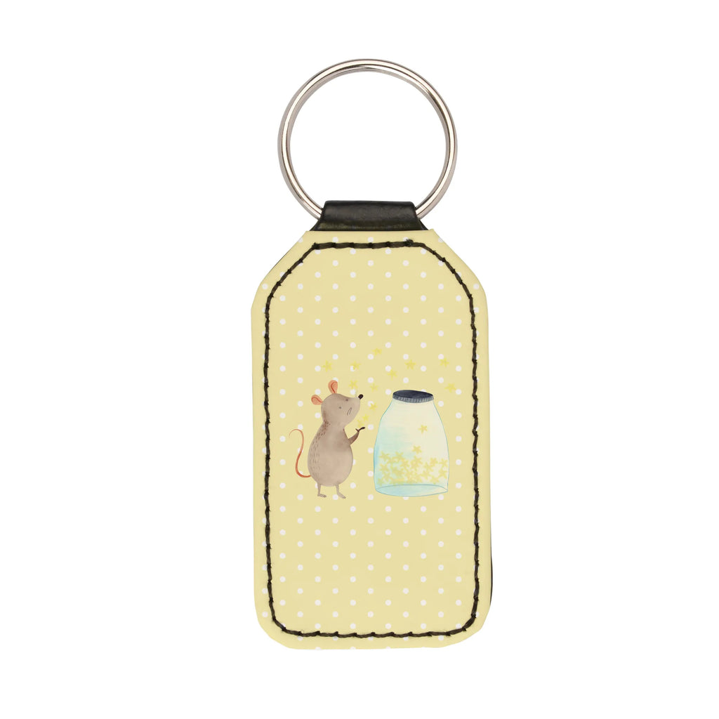 Rectangular key ring Mouse Stars pendant, keychain, lucky charm, key ring, bag pendant, small animals, cute, funny, cute animal motives, hand drawn, small world, funny sayings, good mood, happy, gifts, gift ideas, special gifts, animal lover, card, first child, birth, birthday, baptism gift, dreams, wish, baptism, child birthday, child, hope, stars, Mouse, pregnancy