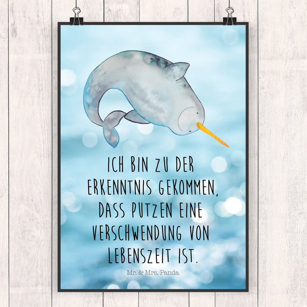 Plakat Narwal Wanddekoration, wandkunst, Wandposter, drucke, Bild für Wand, Posterdruck, Deko Bild, wanddeko, grafikposter, Kunstdruck, Designposter, kunstposter, Poster, Plakat, Bild, kunst für die wand, wanddruck, Wandbild, Mr. & Mrs. Panda Poster, kunstdruck poster, Wanddeko Bild, Wandschmuck, Urlaub, Meerestiere, Meer, Hausfrau, Junggesellin, Putzen, Aufräumen, Kinderzimmer, Narwal, Wal