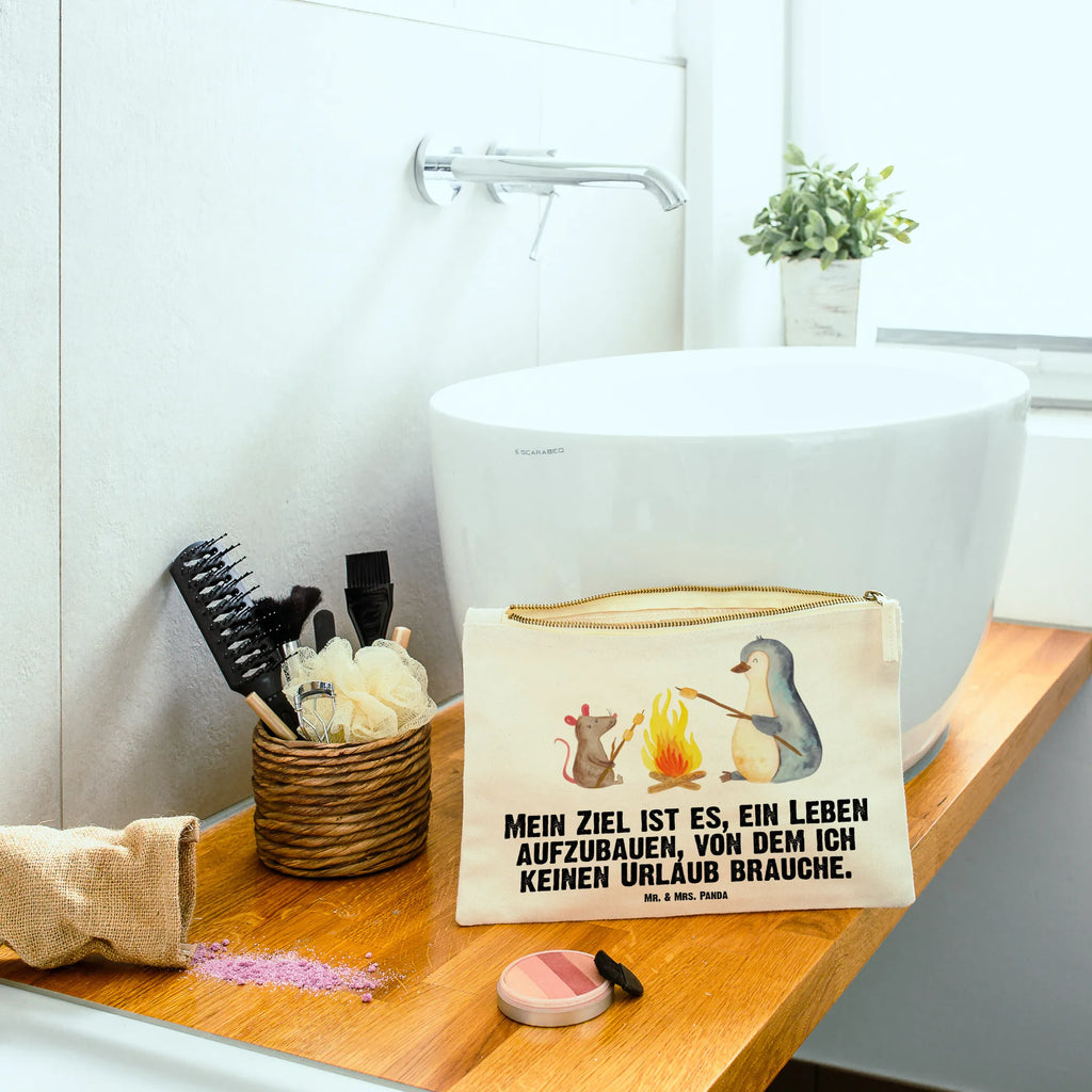 torebka na makijaż pingwin ognisko Kulturtasche, aufbewahrungstasche, kosmetiktäschchen, Kosmetiktasche, beauty tasche, pencil case, toiletry bag, Schlampermäppchen, Etui, Waschbeutel, Mäppchen, Schminktäschchen, aufbewahrungsbeutel, Kulturbeutel, Stiftemäppchen, beauty case, Waschtasche, Kosmetikbeutel, Federmappe, Schminkbeutel, Schminktasche, utensilientasche, pinsel tasche, Pinguin, Pinguine, Grillen, Leben, Feuer, Job, Lagerfeuer, Liebe, Büroalltag, Büro, Neustart, Lebensspruch, Motivation, Arbeit, Maus, Marshmallows, Lebensmotivation