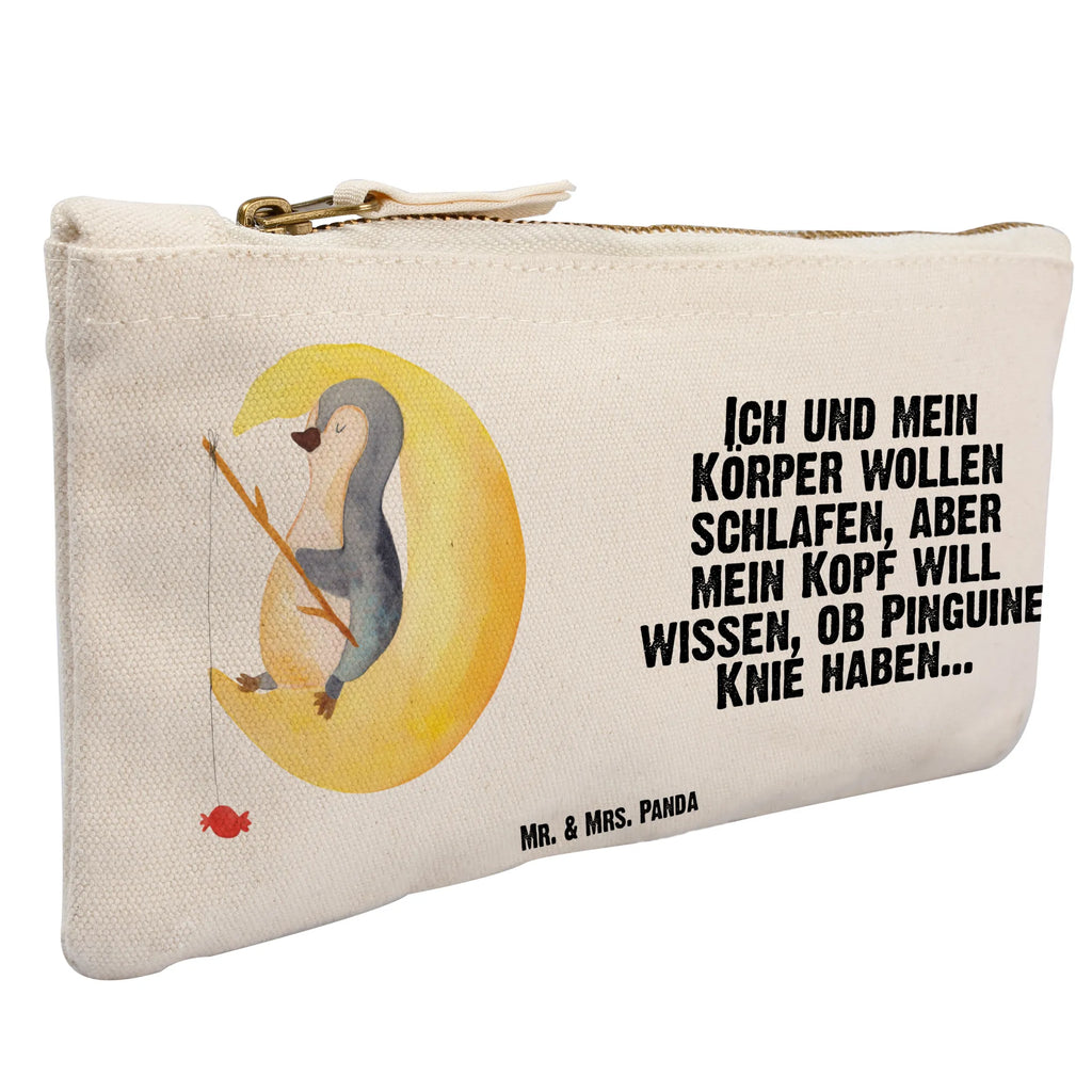 Make-up bag Penguin moon Kosmetiktasche, pencil case, aufbewahrungsbeutel, toiletry bag, Schminktäschchen, Schminkbeutel, Schlampermäppchen, kosmetiktäschchen, utensilientasche, aufbewahrungstasche, Federmappe, Kosmetikbeutel, Etui, Kulturtasche, Waschtasche, beauty tasche, beauty case, Mäppchen, Stiftemäppchen, Schminktasche, pinsel tasche, Waschbeutel, Kulturbeutel, Pinguin, Pinguine, Spruch, Nachtruhe, schlafen, Gästezimmer, Einschlafen, Schlafstörungen, Schlafzimmer