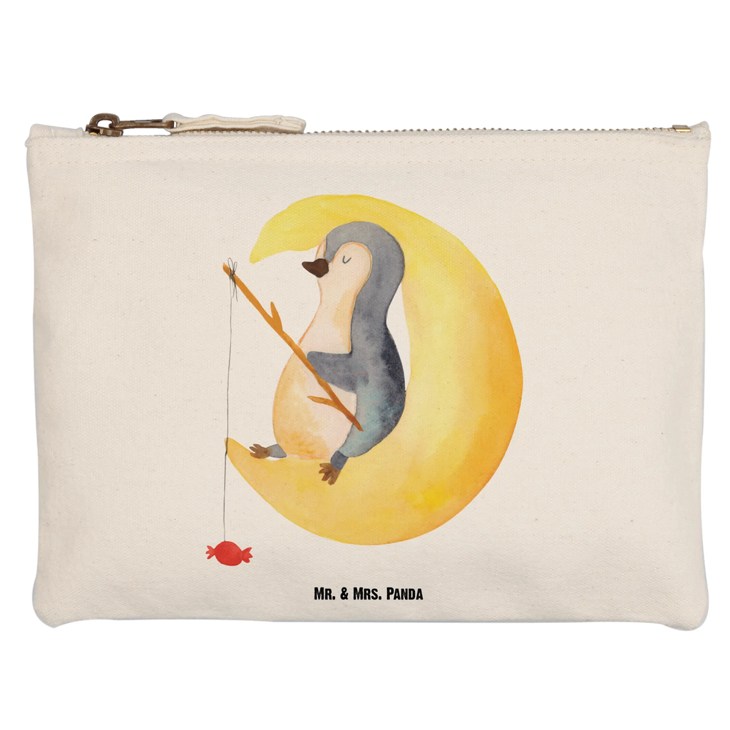 Make-up bag Penguin moon Kosmetiktasche, pencil case, aufbewahrungsbeutel, toiletry bag, Schminktäschchen, Schminkbeutel, Schlampermäppchen, kosmetiktäschchen, utensilientasche, aufbewahrungstasche, Federmappe, Kosmetikbeutel, Etui, Kulturtasche, Waschtasche, beauty tasche, beauty case, Mäppchen, Stiftemäppchen, Schminktasche, pinsel tasche, Waschbeutel, Kulturbeutel, Pinguin, Pinguine, Spruch, Nachtruhe, schlafen, Gästezimmer, Einschlafen, Schlafstörungen, Schlafzimmer