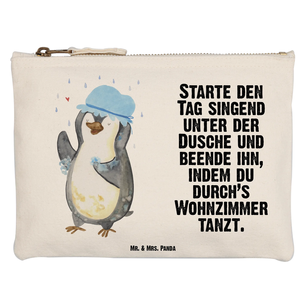 Make-up bag Penguin have a shower Schminkbeutel, beauty tasche, Stiftemäppchen, Etui, Kosmetiktasche, Schminktasche, Federmappe, pencil case, aufbewahrungstasche, toiletry bag, pinsel tasche, utensilientasche, Mäppchen, aufbewahrungsbeutel, kosmetiktäschchen, Kosmetikbeutel, beauty case, Kulturtasche, Kulturbeutel, Waschbeutel, Schlampermäppchen, Schminktäschchen, Waschtasche, Pinguin, Neustart, Neuanfang, glücklich sein, Dusche, Lebensmotto, Duschen, Pinguine, Motivation