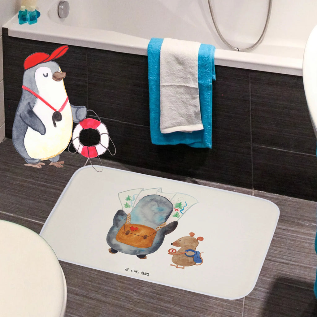 Bath mat Penguin & Mouse Hiker Duschvorleger, duschmatte, badezimmerteppiche, Badläufer, Badematte, duschmatten, rutschfeste matte, Teppich Fürs Bad, Badezimmer Matte, fußmatte bad, badezimmervorleger, badmatten, Badteppich, Badvorleger, wannenvorleger, bad läufer, Bad Fußmatte, badezimmermatte, Badezimmerteppich, badezimmer läufer, teppich für bad, badezimmermatten, Pinguin, Pinguine, Abenteurer, Roadtrip, Wanderlust, Abenteuer, Ausflug, Wandern