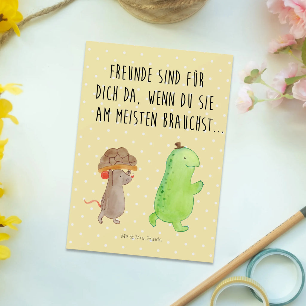 Postcard tortoise Mouse Einladungskarten Geburtstag, Karte, Ansichtskarte, Ansichtskarten, Einladung Geburtstag, Einladung, Einladungskarte, Geschenkkarte, Geburtstagskarte, Dankeskarte, Postkarte, Grußkarte, Schildkröte, beste Freundinnen, beste Freunde, Freunde, Freundinnen, Maus