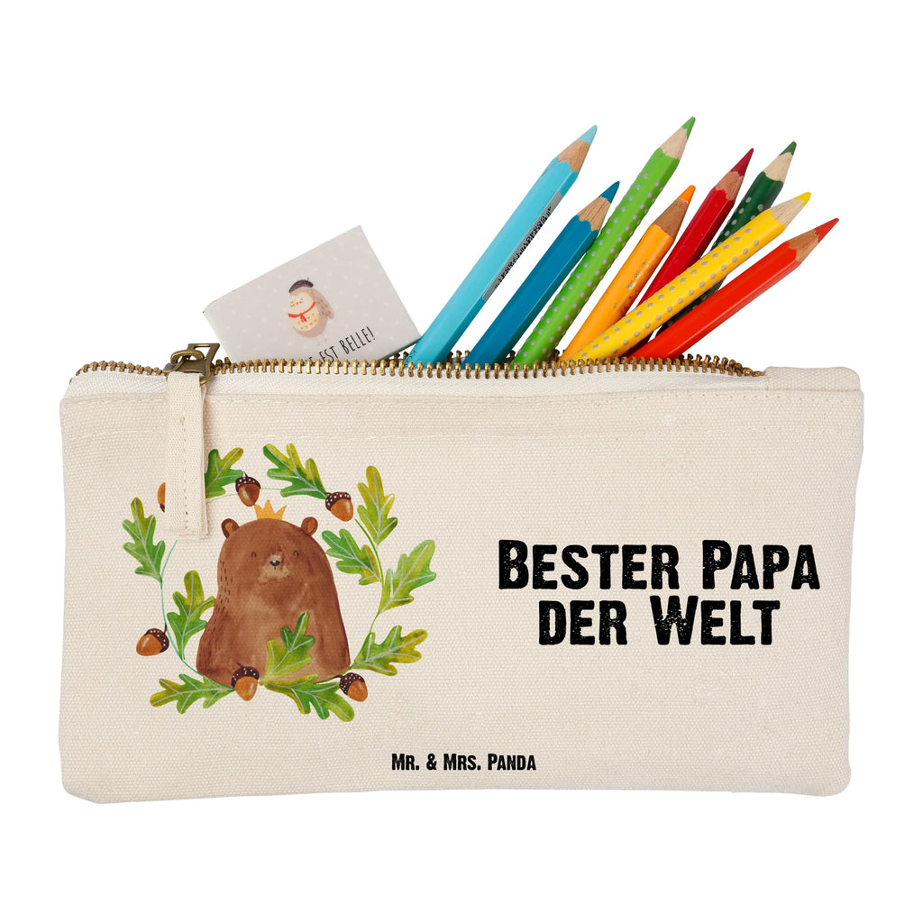Schminktasche Bär König Schlampermäppchen, pencil case, utensilientasche, Waschbeutel, Etui, Mäppchen, Kulturbeutel, Stiftemäppchen, kosmetiktäschchen, Kulturtasche, toiletry bag, Schminktäschchen, beauty case, Schminkbeutel, beauty tasche, Federmappe, Kosmetiktasche, Kosmetikbeutel, aufbewahrungstasche, aufbewahrungsbeutel, pinsel tasche, Waschtasche, Schminktasche, Bär, Teddybär, Teddy, Dad, Daddy, Vater, Weltbester Papa, Papa, Papi, Papa Bär, Bester Vater, Vatertag, Bester Papa