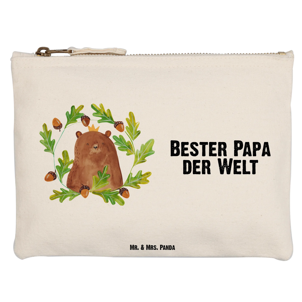 Schminktasche Bär König Schlampermäppchen, pencil case, utensilientasche, Waschbeutel, Etui, Mäppchen, Kulturbeutel, Stiftemäppchen, kosmetiktäschchen, Kulturtasche, toiletry bag, Schminktäschchen, beauty case, Schminkbeutel, beauty tasche, Federmappe, Kosmetiktasche, Kosmetikbeutel, aufbewahrungstasche, aufbewahrungsbeutel, pinsel tasche, Waschtasche, Schminktasche, Bär, Teddybär, Teddy, Dad, Daddy, Vater, Weltbester Papa, Papa, Papi, Papa Bär, Bester Vater, Vatertag, Bester Papa