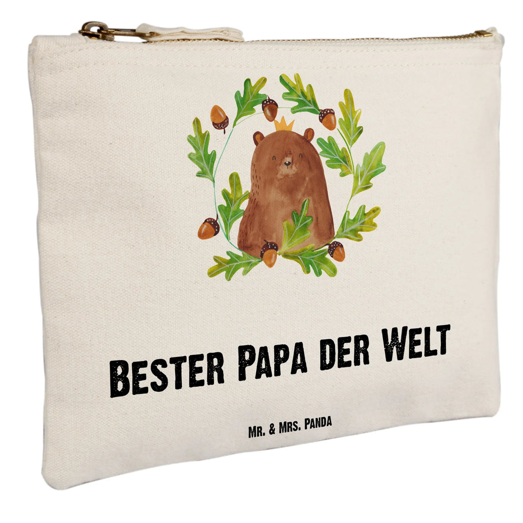 Schminktasche Bär König Schlampermäppchen, pencil case, utensilientasche, Waschbeutel, Etui, Mäppchen, Kulturbeutel, Stiftemäppchen, kosmetiktäschchen, Kulturtasche, toiletry bag, Schminktäschchen, beauty case, Schminkbeutel, beauty tasche, Federmappe, Kosmetiktasche, Kosmetikbeutel, aufbewahrungstasche, aufbewahrungsbeutel, pinsel tasche, Waschtasche, Schminktasche, Bär, Teddybär, Teddy, Dad, Daddy, Vater, Weltbester Papa, Papa, Papi, Papa Bär, Bester Vater, Vatertag, Bester Papa
