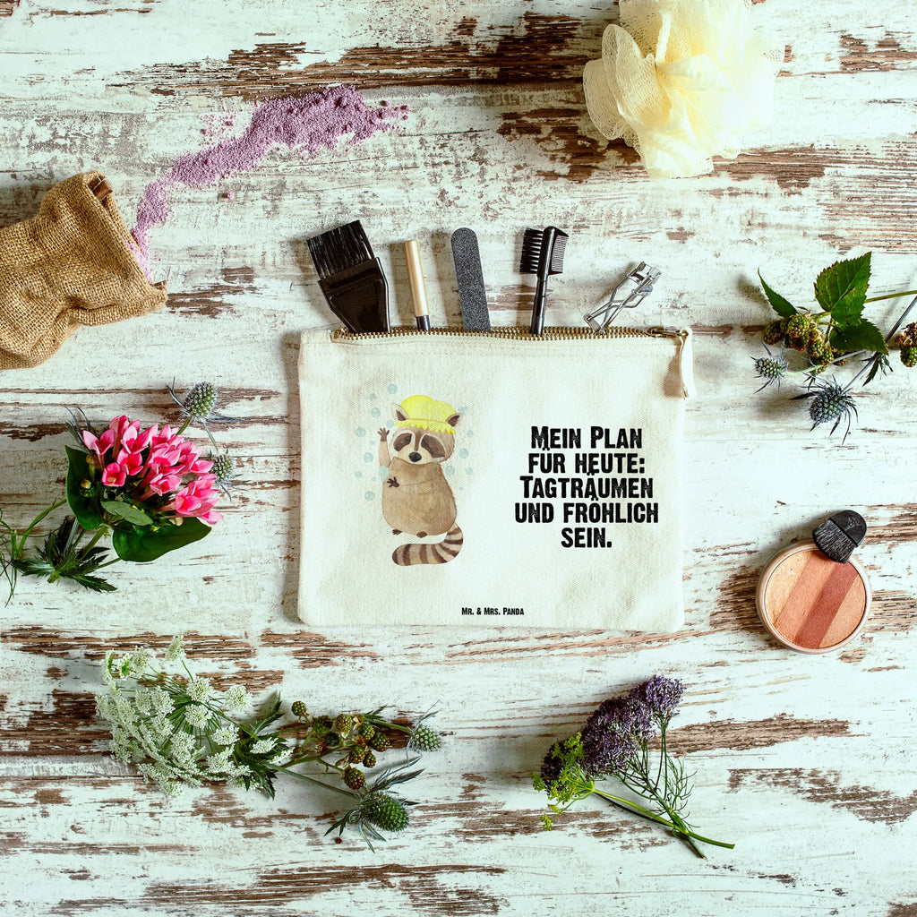 Make-up bag Raccoon Waschtasche, pinsel tasche, aufbewahrungstasche, Kosmetiktasche, beauty tasche, Etui, Schminkbeutel, Schminktasche, Mäppchen, Schminktäschchen, pencil case, Schlampermäppchen, aufbewahrungsbeutel, Kulturbeutel, Federmappe, Kulturtasche, Waschbeutel, kosmetiktäschchen, toiletry bag, Stiftemäppchen, utensilientasche, Kosmetikbeutel, beauty case, Tiermotive, Tiere, Lustige Sprüche, Gute Laune, Fröhlich, Tagträumen, Waschen, Waschbär, Plan, Seifenblasen