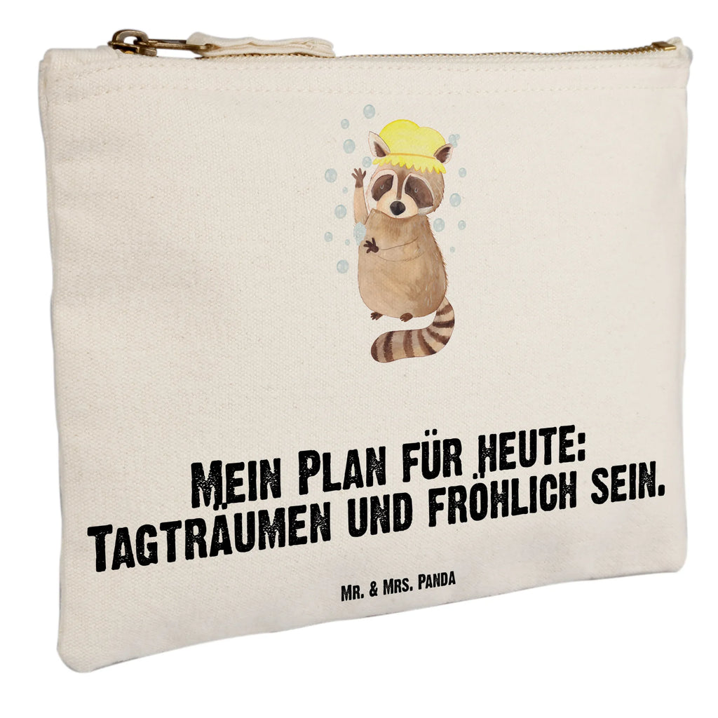 Make-up bag Raccoon Waschtasche, pinsel tasche, aufbewahrungstasche, Kosmetiktasche, beauty tasche, Etui, Schminkbeutel, Schminktasche, Mäppchen, Schminktäschchen, pencil case, Schlampermäppchen, aufbewahrungsbeutel, Kulturbeutel, Federmappe, Kulturtasche, Waschbeutel, kosmetiktäschchen, toiletry bag, Stiftemäppchen, utensilientasche, Kosmetikbeutel, beauty case, Tiermotive, Tiere, Lustige Sprüche, Gute Laune, Fröhlich, Tagträumen, Waschen, Waschbär, Plan, Seifenblasen