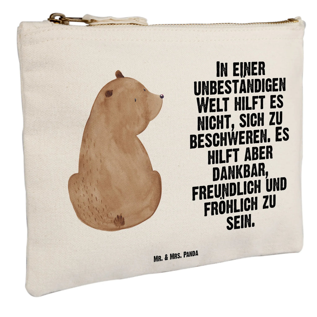 torebka na makijaż niedźwiedź spojrzenie przez ramię Waschtasche, Etui, Federmappe, Schlampermäppchen, Kosmetikbeutel, Stiftemäppchen, beauty tasche, Kulturbeutel, aufbewahrungsbeutel, Schminktäschchen, toiletry bag, Kulturtasche, pinsel tasche, beauty case, Schminkbeutel, Kosmetiktasche, Schminktasche, utensilientasche, Mäppchen, aufbewahrungstasche, Waschbeutel, kosmetiktäschchen, pencil case, Bär, Teddybär, Teddy, Bärenliebe, Motivation, Bären, Weisheit, Weltansicht, Selbstachtung