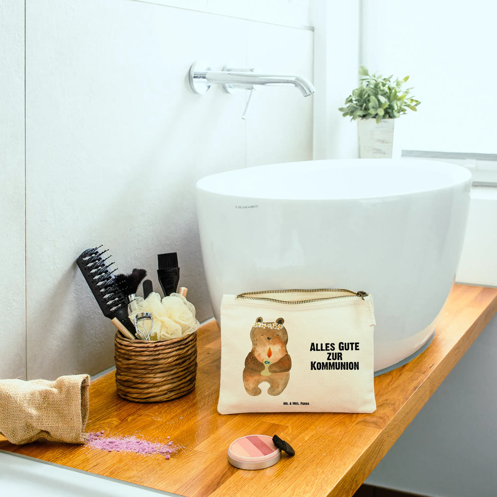 torebka na makijaż Niedźwiedź Komunia Schminkbeutel, utensilientasche, Kosmetikbeutel, Waschbeutel, Waschtasche, pencil case, Schminktäschchen, Federmappe, Stiftemäppchen, Schminktasche, pinsel tasche, kosmetiktäschchen, toiletry bag, Kulturtasche, beauty tasche, Schlampermäppchen, aufbewahrungsbeutel, Kosmetiktasche, Kulturbeutel, beauty case, aufbewahrungstasche, Etui, Mäppchen, Bär, Teddybär, Teddy, Gottes Segen, Kommunion, Katholisch, Taufkerze
