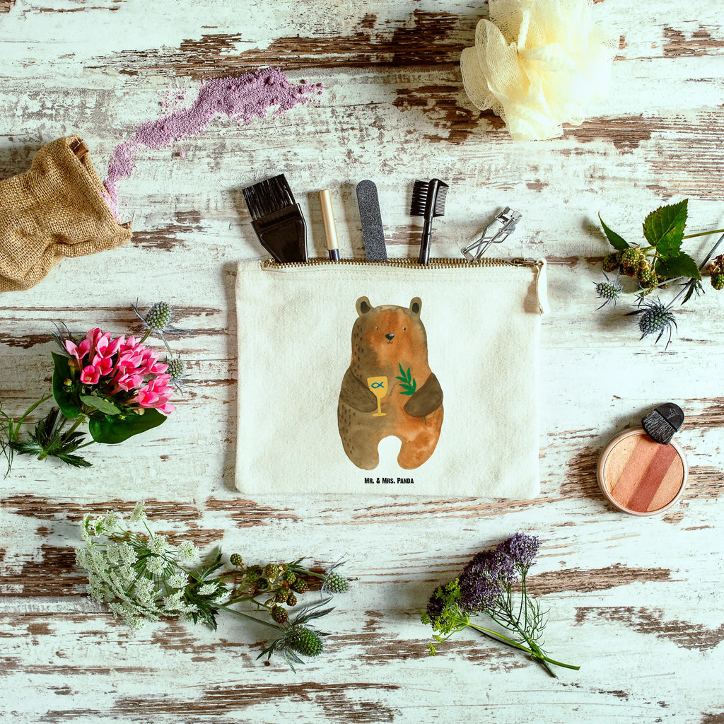 Make-up bag bear confirmation Mäppchen, Stiftemäppchen, Federmappe, Etui, aufbewahrungstasche, Kosmetikbeutel, beauty tasche, Schminktasche, Schminkbeutel, Kulturtasche, Waschtasche, Waschbeutel, beauty case, pencil case, utensilientasche, kosmetiktäschchen, Kosmetiktasche, aufbewahrungsbeutel, Schlampermäppchen, Kulturbeutel, pinsel tasche, toiletry bag, Schminktäschchen, Bär, Teddybär, Teddy, Evangelisch, Kirche, Konfirmation, Gottesdienst