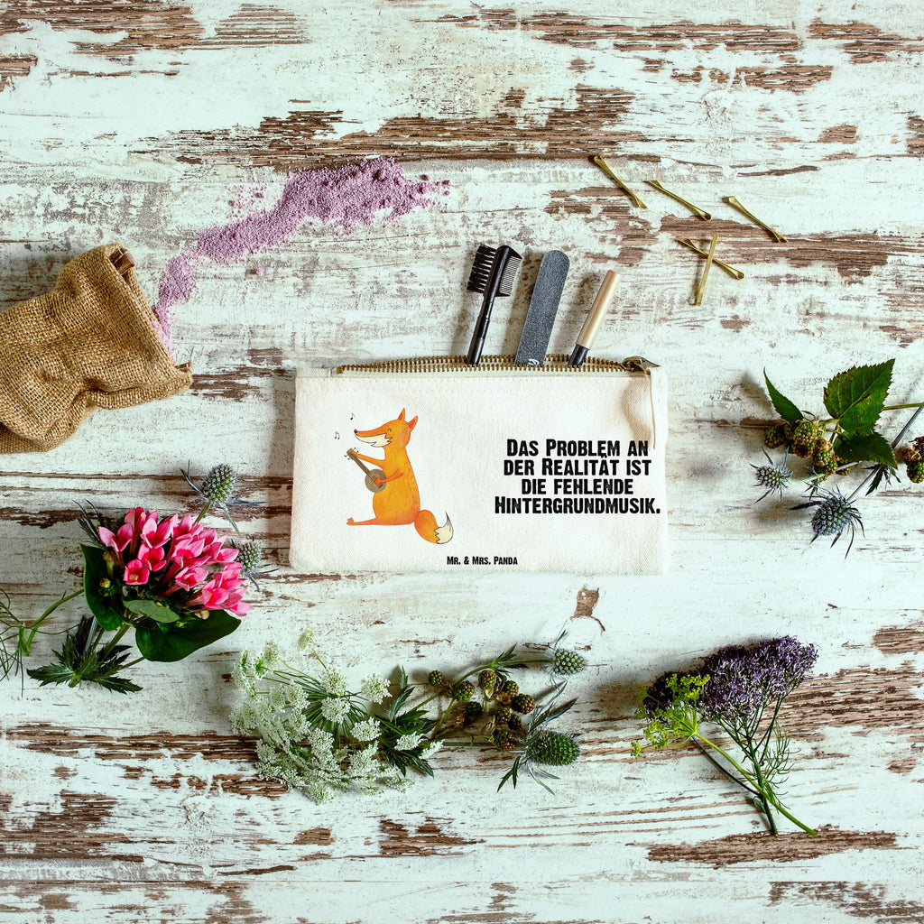 torebka na makijaż Lis gitara kosmetiktäschchen, beauty case, Schminktasche, Schminktäschchen, Waschtasche, Mäppchen, Stiftemäppchen, Federmappe, pencil case, Schminkbeutel, toiletry bag, Etui, Kulturbeutel, Schlampermäppchen, Kulturtasche, Waschbeutel, pinsel tasche, aufbewahrungstasche, utensilientasche, Kosmetiktasche, aufbewahrungsbeutel, beauty tasche, Kosmetikbeutel, Fuchs, Musikerin, Sängerin, Geschenk Musiker, Sänger, Füchse, Gitarre, Musik Spruch