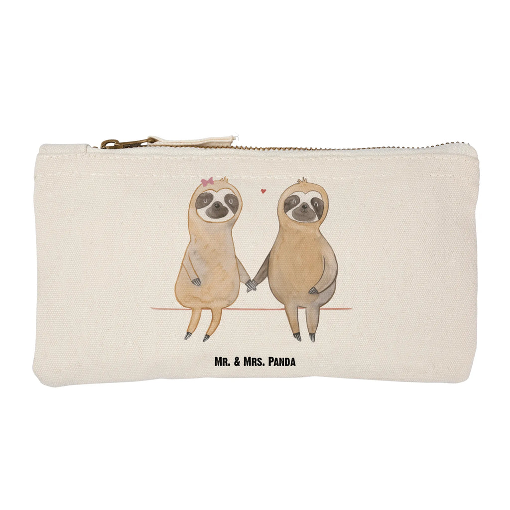 Make-up bag sloth pair toiletry bag, beauty case, Schlampermäppchen, Kosmetiktasche, Kulturtasche, beauty tasche, Kulturbeutel, Schminkbeutel, aufbewahrungstasche, kosmetiktäschchen, utensilientasche, Federmappe, Mäppchen, Kosmetikbeutel, pinsel tasche, Schminktasche, Stiftemäppchen, Waschbeutel, aufbewahrungsbeutel, Etui, pencil case, Schminktäschchen, Waschtasche, Faultier, Faultier Geschenk, Faultier Deko, Faultierpärchen, Liebespaar, Faultiere, Relaxen, Verlobt, Beziehung, faul, Faultierliebe, Gemeinsam, Liebe, Pärchen, Verliebt, Langsamkeit, Lieblingstier