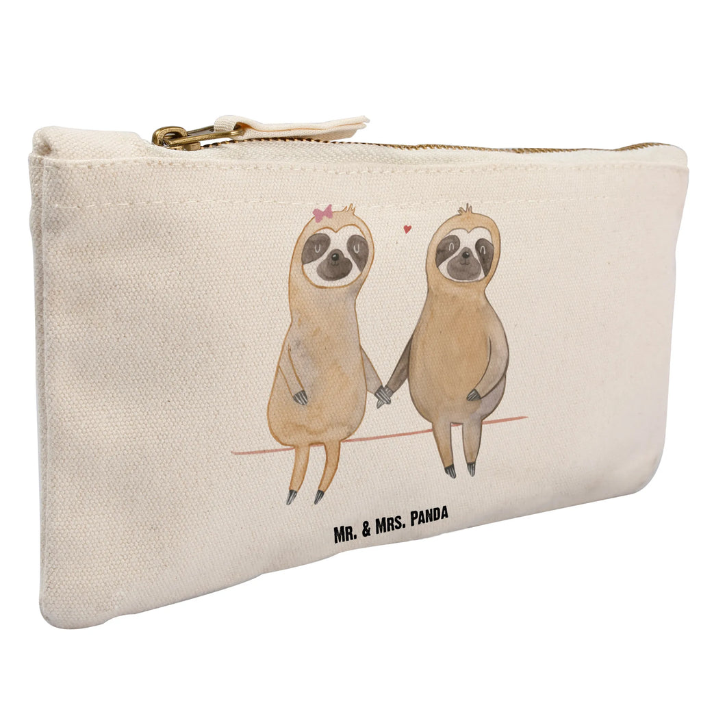 Make-up bag sloth pair toiletry bag, beauty case, Schlampermäppchen, Kosmetiktasche, Kulturtasche, beauty tasche, Kulturbeutel, Schminkbeutel, aufbewahrungstasche, kosmetiktäschchen, utensilientasche, Federmappe, Mäppchen, Kosmetikbeutel, pinsel tasche, Schminktasche, Stiftemäppchen, Waschbeutel, aufbewahrungsbeutel, Etui, pencil case, Schminktäschchen, Waschtasche, Faultier, Faultier Geschenk, Faultier Deko, Faultierpärchen, Liebespaar, Faultiere, Relaxen, Verlobt, Beziehung, faul, Faultierliebe, Gemeinsam, Liebe, Pärchen, Verliebt, Langsamkeit, Lieblingstier