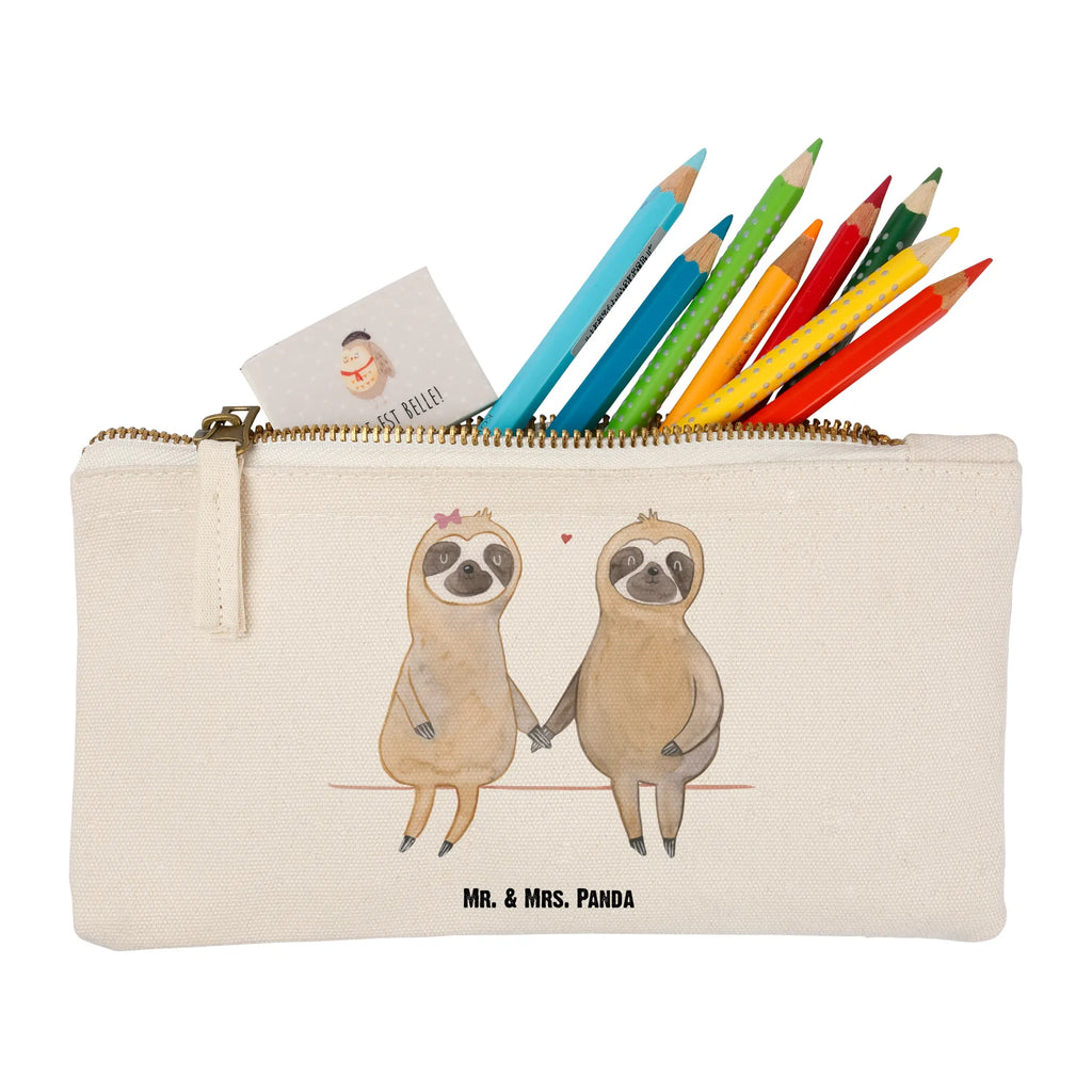 Make-up bag sloth pair toiletry bag, beauty case, Schlampermäppchen, Kosmetiktasche, Kulturtasche, beauty tasche, Kulturbeutel, Schminkbeutel, aufbewahrungstasche, kosmetiktäschchen, utensilientasche, Federmappe, Mäppchen, Kosmetikbeutel, pinsel tasche, Schminktasche, Stiftemäppchen, Waschbeutel, aufbewahrungsbeutel, Etui, pencil case, Schminktäschchen, Waschtasche, Faultier, Faultier Geschenk, Faultier Deko, Faultierpärchen, Liebespaar, Faultiere, Relaxen, Verlobt, Beziehung, faul, Faultierliebe, Gemeinsam, Liebe, Pärchen, Verliebt, Langsamkeit, Lieblingstier
