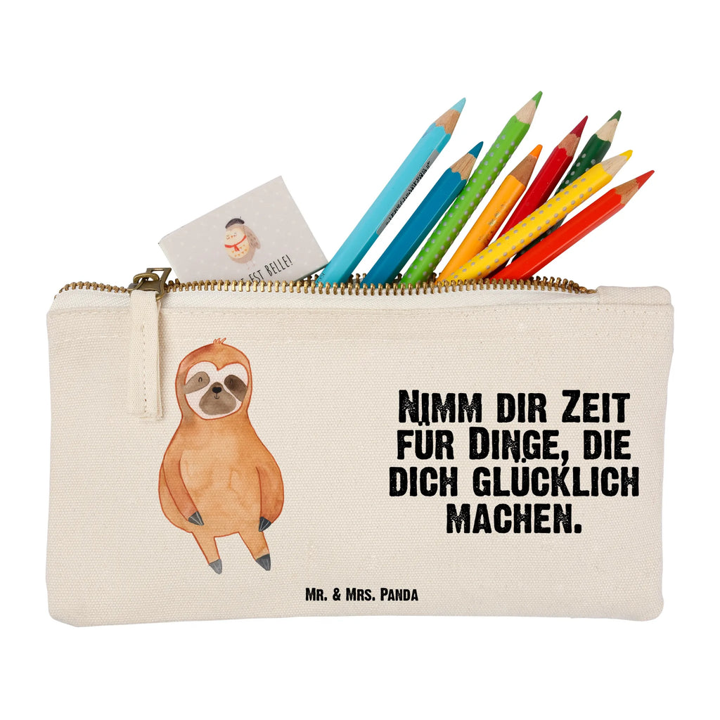 Make-up bag sloth Satisfied Schminkbeutel, beauty case, Kulturbeutel, Kulturtasche, Mäppchen, Etui, pinsel tasche, aufbewahrungstasche, Federmappe, Waschtasche, Schminktäschchen, Kosmetikbeutel, Schlampermäppchen, beauty tasche, kosmetiktäschchen, pencil case, Waschbeutel, Stiftemäppchen, Schminktasche, Kosmetiktasche, utensilientasche, toiletry bag, aufbewahrungsbeutel, Faultier, Faultier Geschenk, Faultier Deko, Gelassenheit, Lieblingstier, faul, Faultiere, Frieden, Zufrieden, Pause, glücklich, Happy, Zufriedenheit, Relaxen, Glück, Ruhe