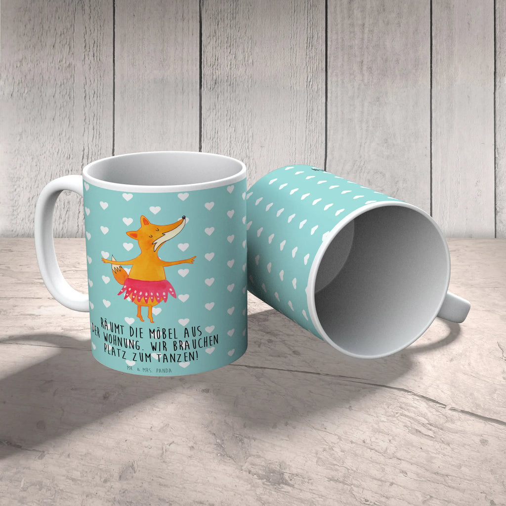 Tasse Fuchs Ballerina Tasse mit Motiven, Tasse mit Zitaten, Kaffeetasse, Porzellantasse, Tasse, Bürotasse, Keramiktasse, Teetasse, Geschenktasse, Fuchs, Ballett, Tänzerin, Füchsin, Party, Einladung, Fuchs Spruch, Geburtstag, Ballerina, Füchse, Tanzen