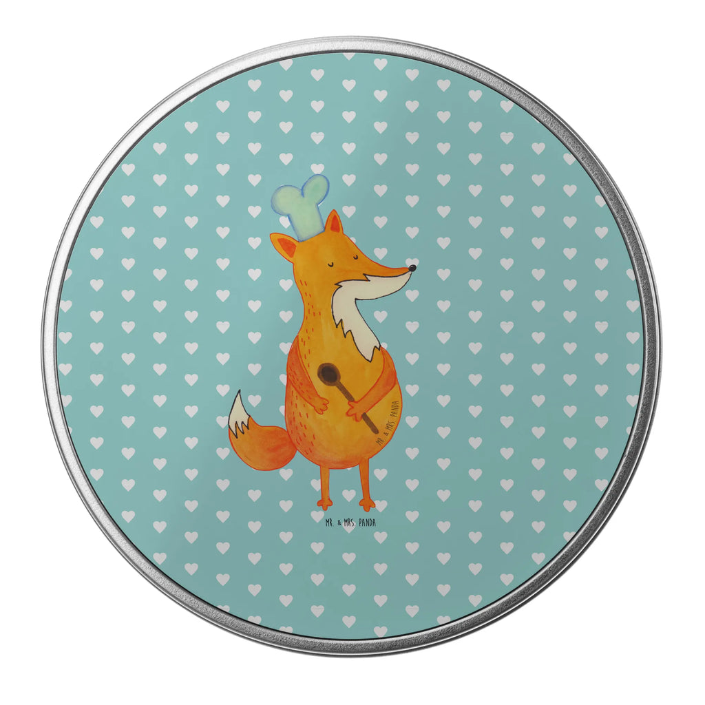 Round tin Fox A cook cookie tin, storage tin, tin, storage, tin can, gift box, fox, foxes, forest wildlife, clever as a fox, animal lover, Kitchen slogan, Kitchen decoration, Chefs, Fox, Cook gift, Slogan funny, Baker, Party slogan, funny