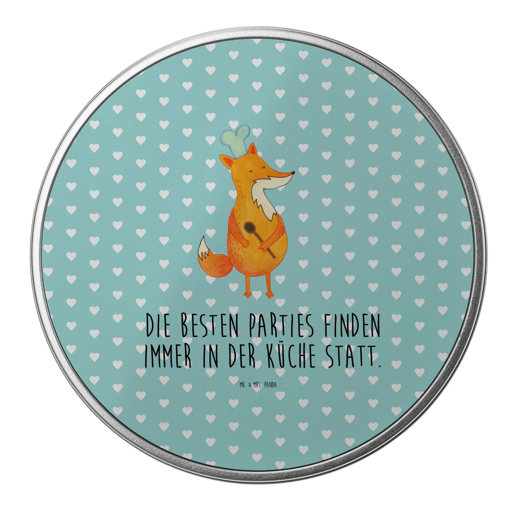 Round tin Fox A cook cookie tin, storage tin, tin, storage, tin can, gift box, fox, foxes, forest wildlife, clever as a fox, animal lover, Kitchen slogan, Kitchen decoration, Chefs, Fox, Cook gift, Slogan funny, Baker, Party slogan, funny