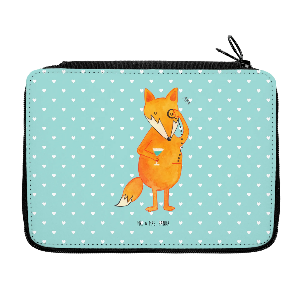 Leather folder Fox lord gift, pencil case, pen roll, pupil, motif, pencil bag, primary school, child, school, enrolment, fox, foxes, forest wildlife, clever as a fox, animal lover, saying funny, lovesickness gift, problem solving, words of consolation, motivation saying