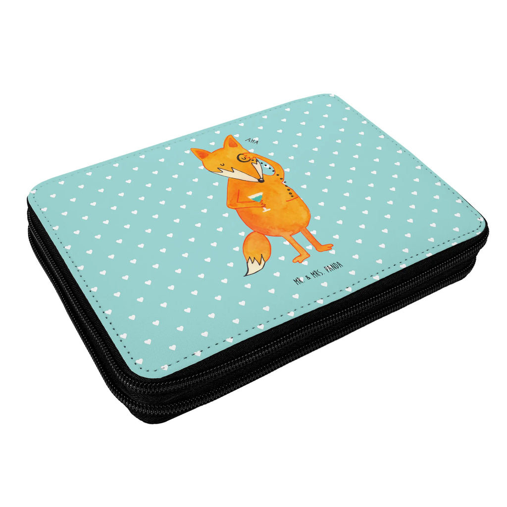 Leather folder Fox lord gift, pencil case, pen roll, pupil, motif, pencil bag, primary school, child, school, enrolment, fox, foxes, forest wildlife, clever as a fox, animal lover, saying funny, lovesickness gift, problem solving, words of consolation, motivation saying