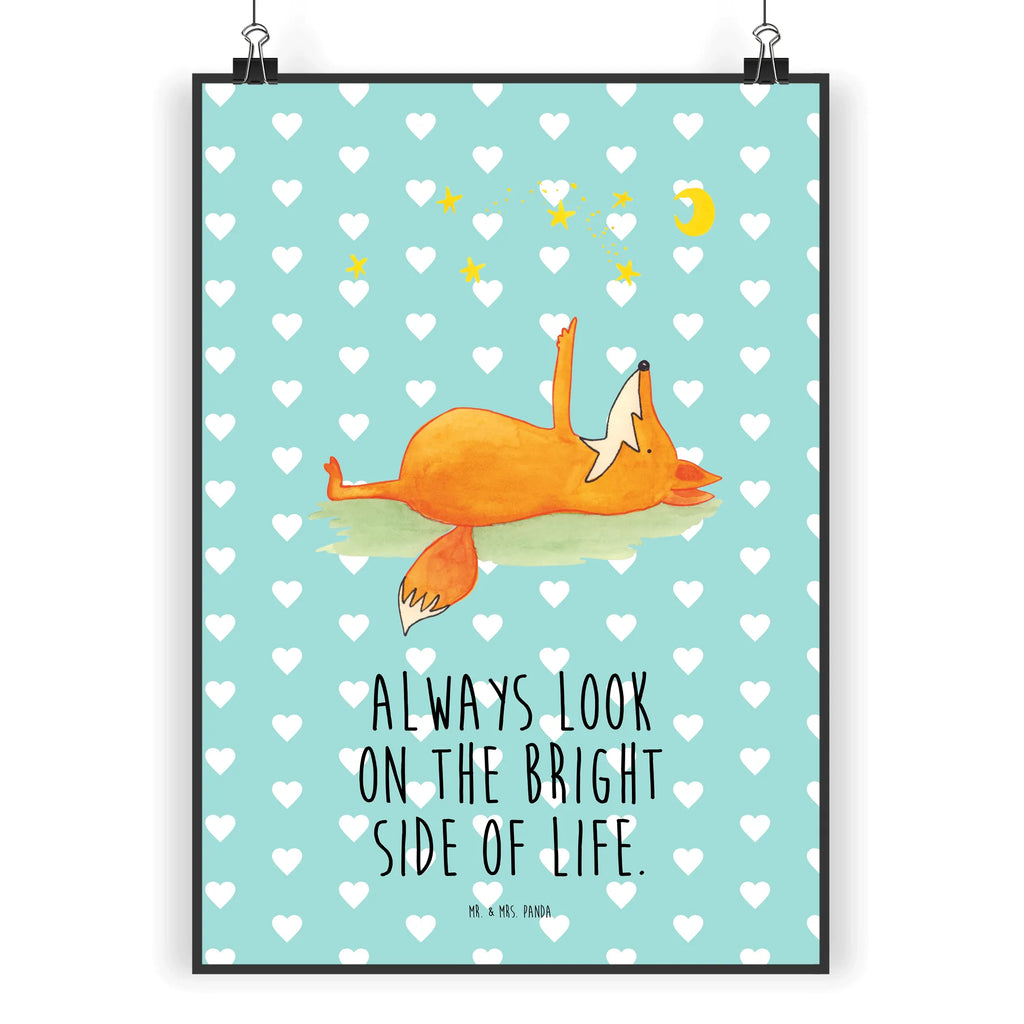 Plakat lis Gwiazdy Wanddekoration, Kunstdruck, Wandposter, Bild, Wanddeko, Küchenposter, Wanddeko Bild, Designposter, Raumdekoration, Poster, Posterdruck, Mr. & Mrs. Panda Poster, Kinderposter, Handgemaltes Poster, Fuchs, Romantik, Füchse, Spruch positiv, Always Look on the Bright Side of Life, tröstende Worte, Spruch schön
