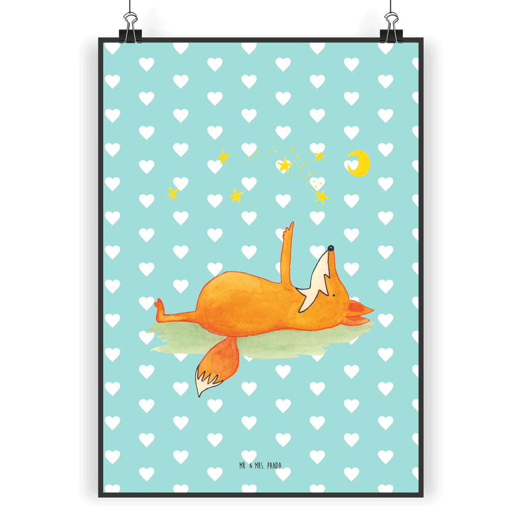 Plakat lis Gwiazdy Wanddekoration, Kunstdruck, Wandposter, Bild, Wanddeko, Küchenposter, Wanddeko Bild, Designposter, Raumdekoration, Poster, Posterdruck, Mr. & Mrs. Panda Poster, Kinderposter, Handgemaltes Poster, Fuchs, Romantik, Füchse, Spruch positiv, Always Look on the Bright Side of Life, tröstende Worte, Spruch schön