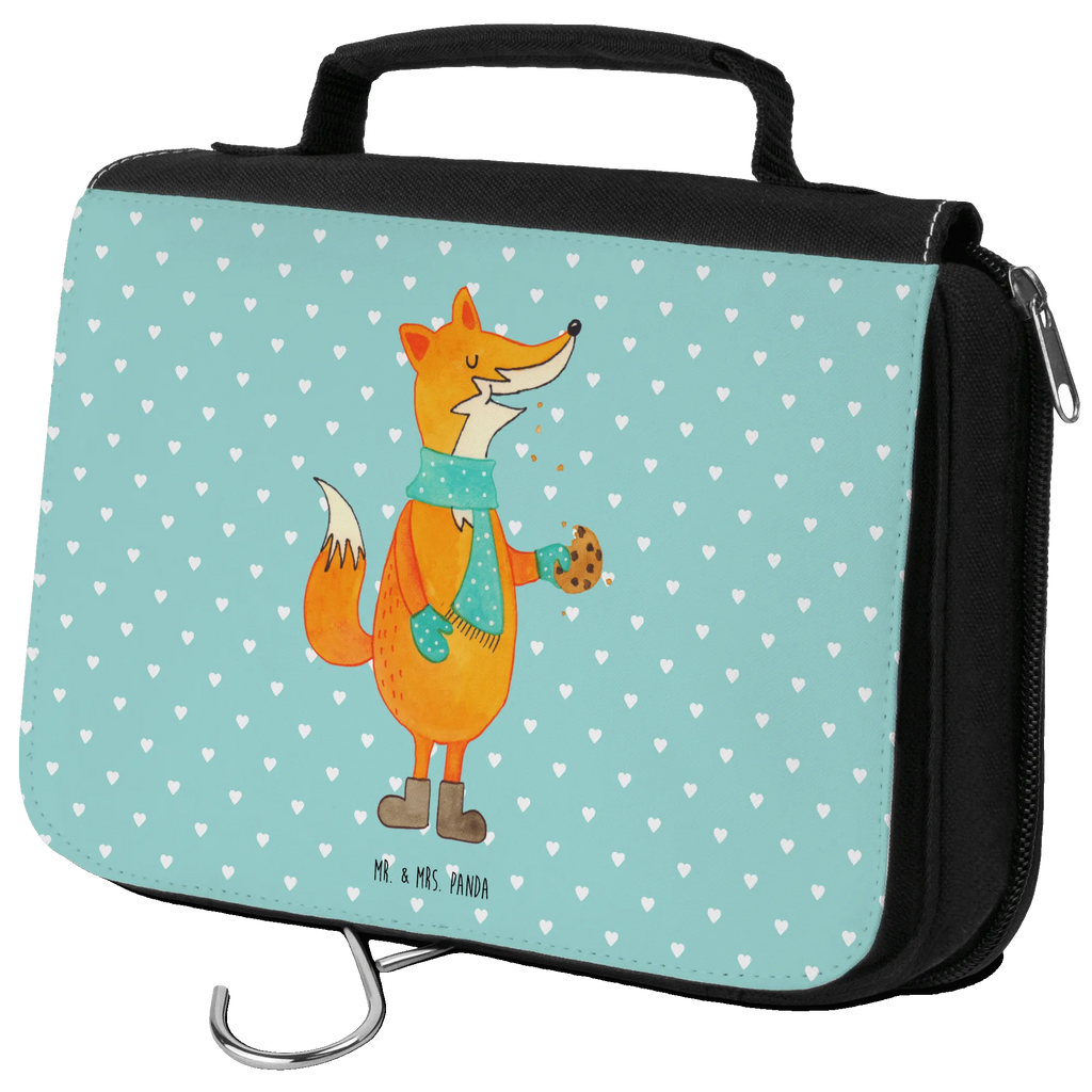 Kulturbeutel Fuchs Keks Kulturbeutel Waschbar, Waschbeutel, Kosmetiktasche, Reisebeutel, Schminkbeutel, Toilettentasche, hygienetasche, Waschtasche, hygienebeutel, Kulturtasche, badtasche, Necessaire, Schminktasche, beautycase, Kulturbeutel, Fuchs, Backen Spruch, Füchse, Weihnachtszeit, Plätzchen, Winter, Liebe, Kekse, Küche Deko