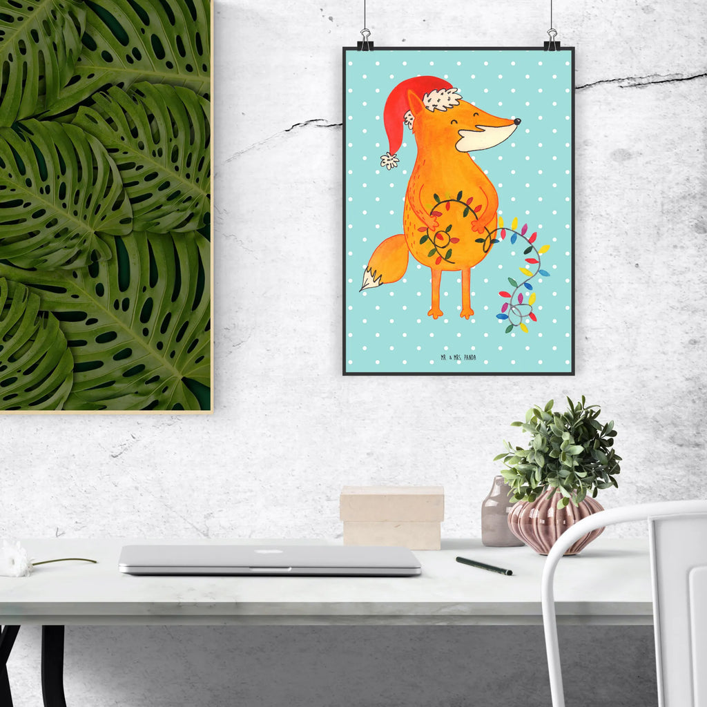 Plakat lis Boże Narodzenie Posterdruck, Wandposter, grafikposter, wanddeko, Poster, Wandschmuck, wanddruck, wandkunst, kunstdruck poster, Wanddekoration, Deko Bild, Wandbild, Plakat, kunstposter, Designposter, drucke, Kunstdruck, Bild, Bild für Wand, Mr. & Mrs. Panda Poster, Wanddeko Bild, kunst für die wand, Wintermotiv, Heiligabend, Advent, Nikolaus, Weihnachtsdeko, Winter, Weihnachten, Weihnachtszeit, Füchse, Spruch schön, Geschenk Weihnachten, Fuchs, Weihnachtsmann