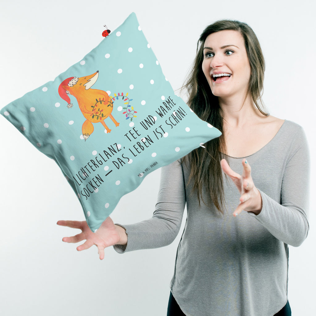 Cushion Fox Christmas fluffy, pad, couch, 40 x 40, soft, cushion, 40x40, sofa, pillows, bedroom, settee, pillow case, bed, Pillow, Winter, Christmas, Christmas time, snow, Saying beautiful, Gift Christmas, Santa Claus, Christmas Eve, Foxes, Fox